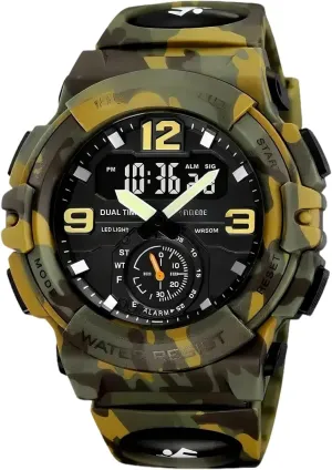 Camouflage belief screen advertisement ecosystem query Waterproof Sports Watch Men's Sports Electronic Watch Multi-Function 