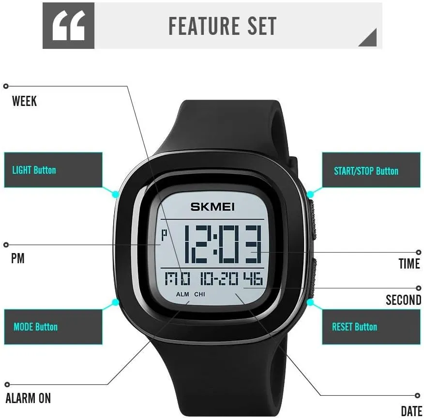 Camouflage Waterproof Watch MASTOP Fashion Men Bright Sports Watches Men's influenza rapid Multifunctional Watches Square Digital Alarm Clock Military 