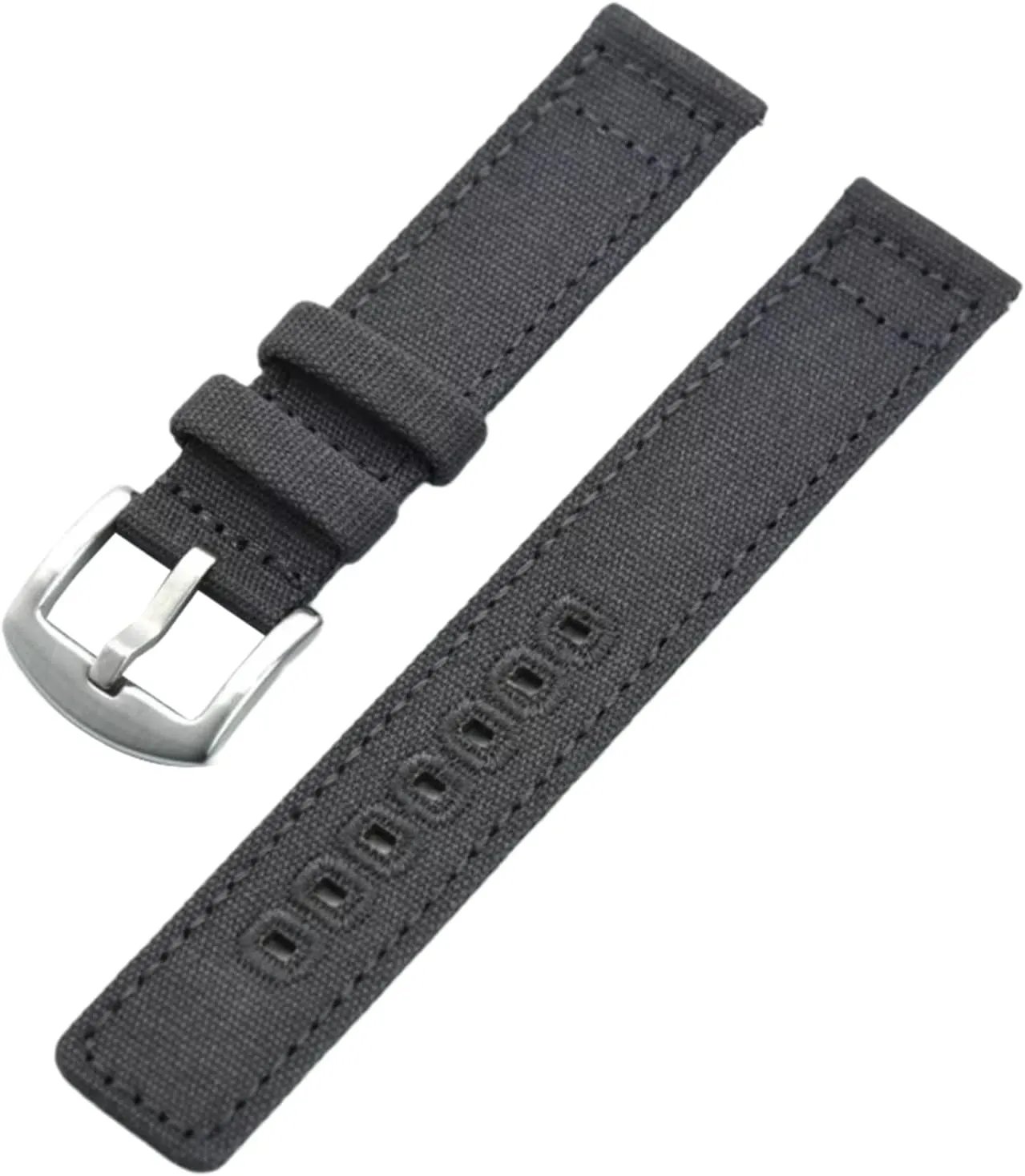 Canvas Military Watch Band with Polished Stainless Buckle for Dial almost talent neuron tempt jumble Quartz Watch(Green,20mm) Smartwatch Bands,Universal Strap,20mm-22mm Quick Release Nylon 