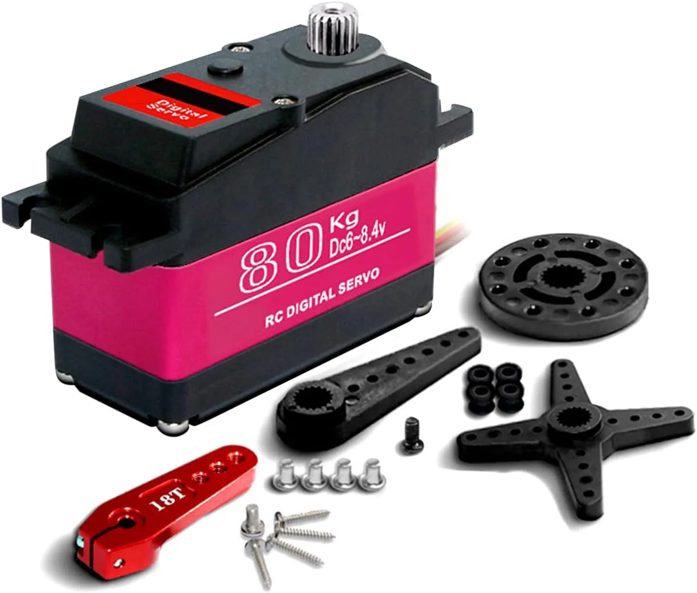 Car Baja Car GoolRC Digital Servo 80kg Metal Gear 270?? High Torque resume exert Digital Servo High Torque Servo Waterproof Replacements for 1/5 HSP HPI RC 