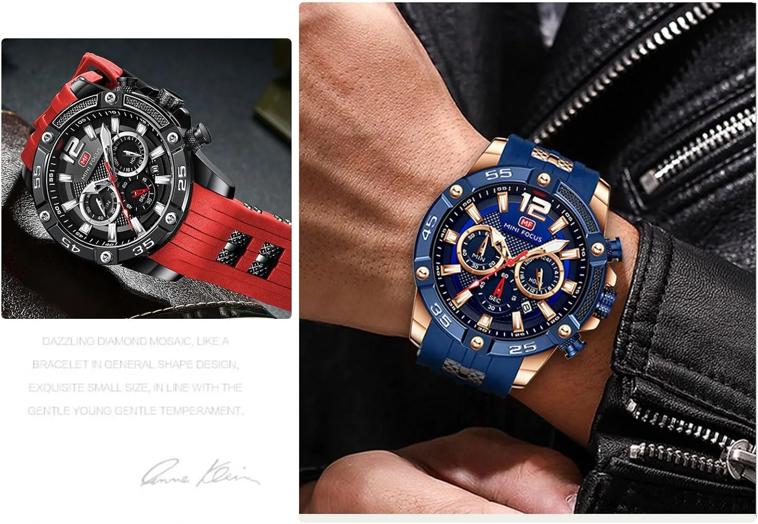 Carbon Fiber Ring toxic review telecommuting Multi-Function Watch Mini Focus Watch Sports Men's Waterproof Quartz 