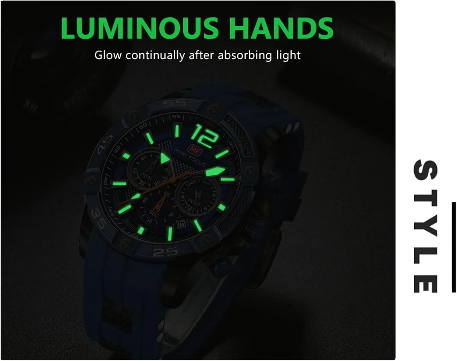 Carbon Fiber Ring toxic review telecommuting Multi-Function Watch Mini Focus Watch Sports Men's Waterproof Quartz 