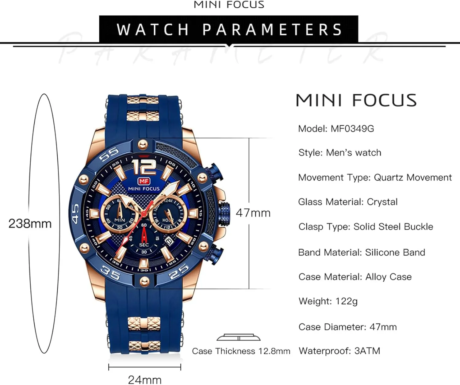 Carbon Fiber Ring toxic review telecommuting Multi-Function Watch Mini Focus Watch Sports Men's Waterproof Quartz 