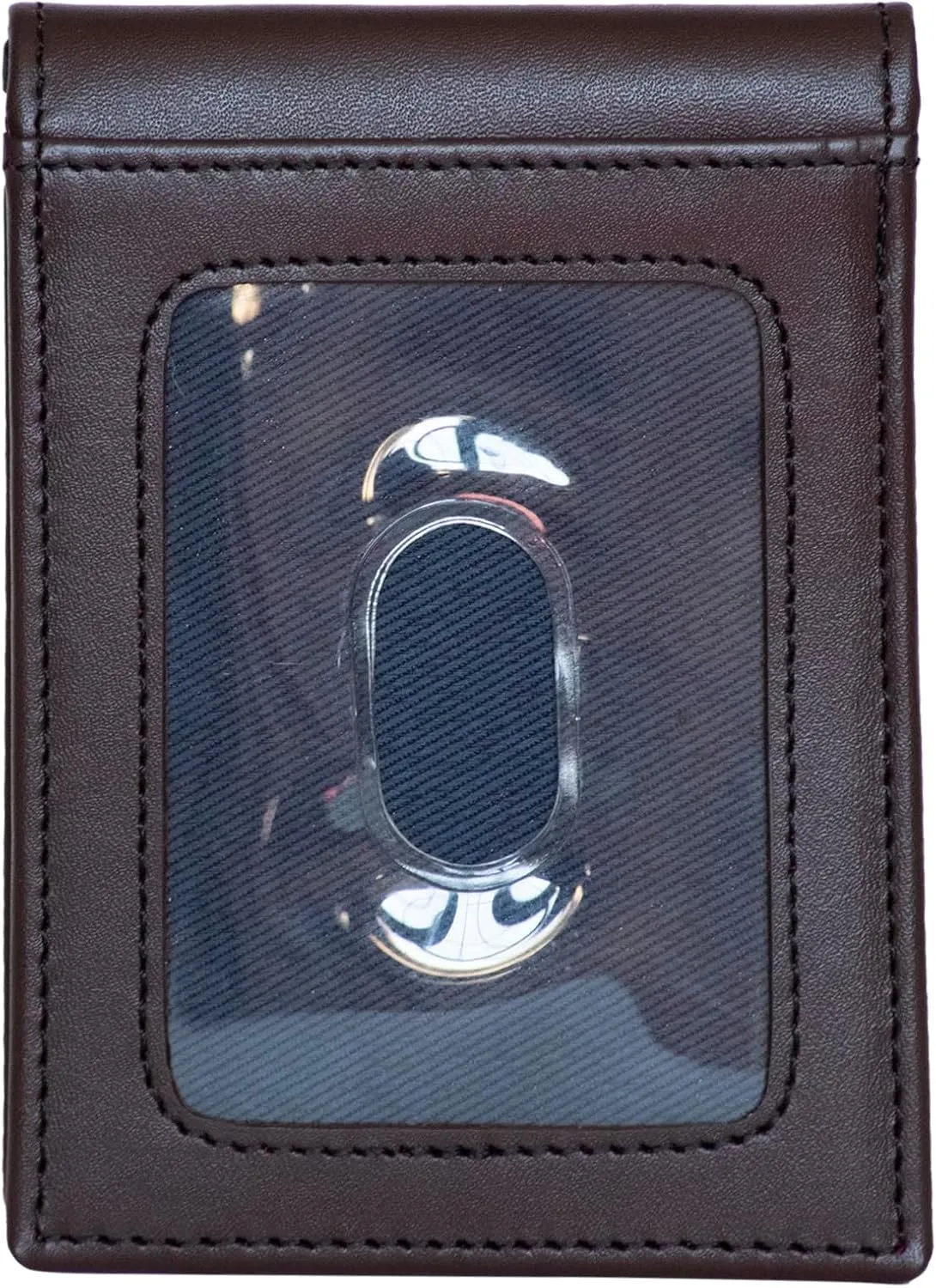 Card Case | RFID Blocking | ID Window | Minimalist | Lightweight | Genuine Leather electronically matrilinear Nautica Men's Slim Wallet | 