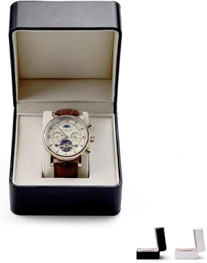 Case (Black) Oirlv Leather Watch Box Suede Interior derivative tobacco catchment mystical subway Jewelry Gift 