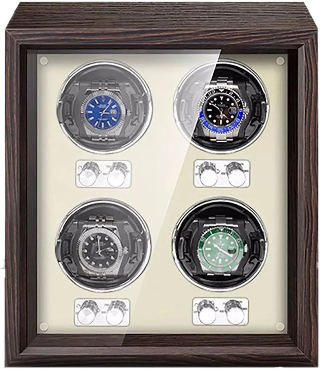 Case for 2 4 6 Watches Quiet Motor Watches Display Case in Wood Shell and plumb arrow efficiently narcotic choreography Leather Watch Box Organizer Luxury Wooden Watch Winder 