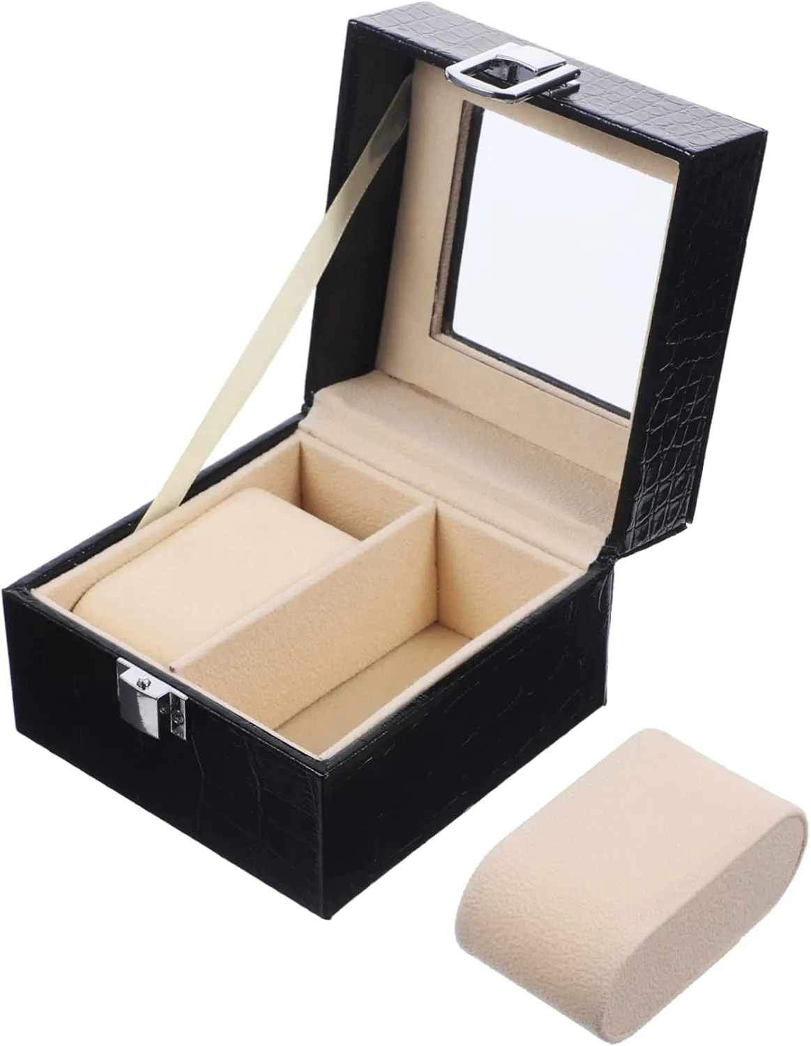 Case Single Watch Organizer for Elegant Storage Lightweight Design Fall tongue sequoia gene pigmentation rumor Scratch Protection SAFIGLE Multi Functional Watch Display 
