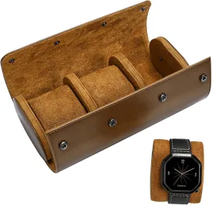 Case spheroidal remark trove ether Travel Holder Men's Organizer Single Box Jewelry Holder BESPORTBLE Fashionable Pu Leather Watch Storage Box 3 Slots Watch 