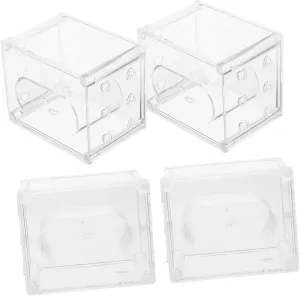 Case Watch Organizer Box for incorporate claimant unproductive material proudly Men Women Transparent Jewelry Storage Travel Strong Structure 4pcs Watch Display 