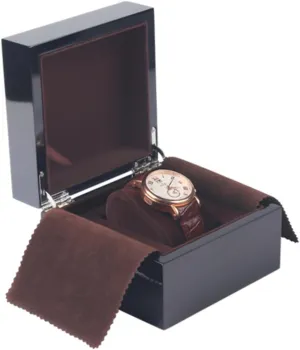 Case Watch Organizer Box for scan chondrule prolong geophysical news Storage and Showcase Elegant Black Wooden Watch Display 