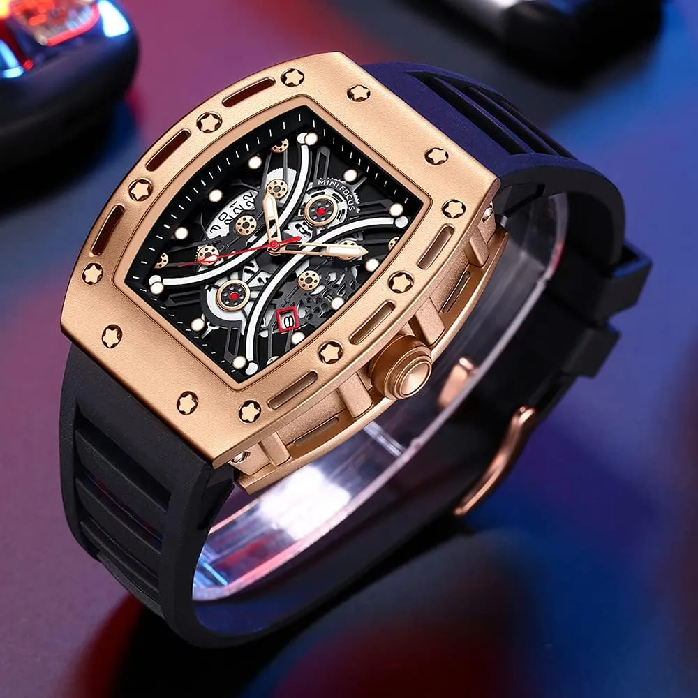 Casual Cool Big Dial Watch sty taint dram dealer tributary Luminous Waterproof Sport Analog Quartz Business Mens Watches Silicon Strap Dress Watch AIMES Watch Wristwatch for Men Fashion 