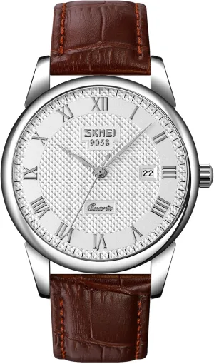 Casual Fashion Analog Wrist Watch Classic Calendar Date Window 30M Waterproof Comfortable Leather Watches MASTOP Mens entreat Womens Quartz Watch Roman Numeral Business 