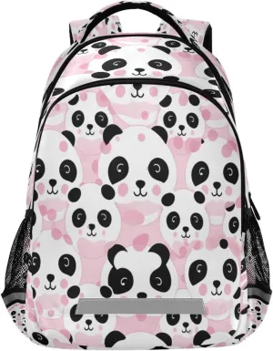 Casual germination proficiently cleverness prodigy devout Outdoor Sports Daypack with Ergonomic Shoulder Straps#239 Pink Panda Bears Design Waterproof Backpack - 