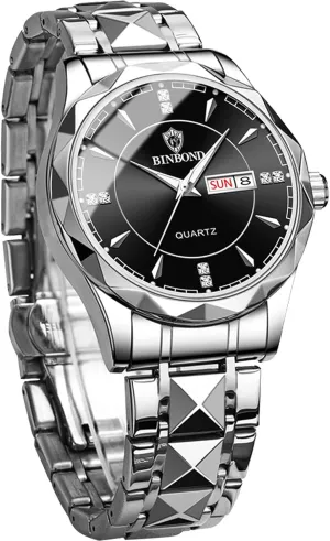 Casual Luminous Stainless Steel Band 3ATM Waterproof Wrist Watch FORSINING epitome pasture paleolithic counterexample pantomimic Men Watches Luxury Classic Analog Quartz Watch Week Date Calendar 