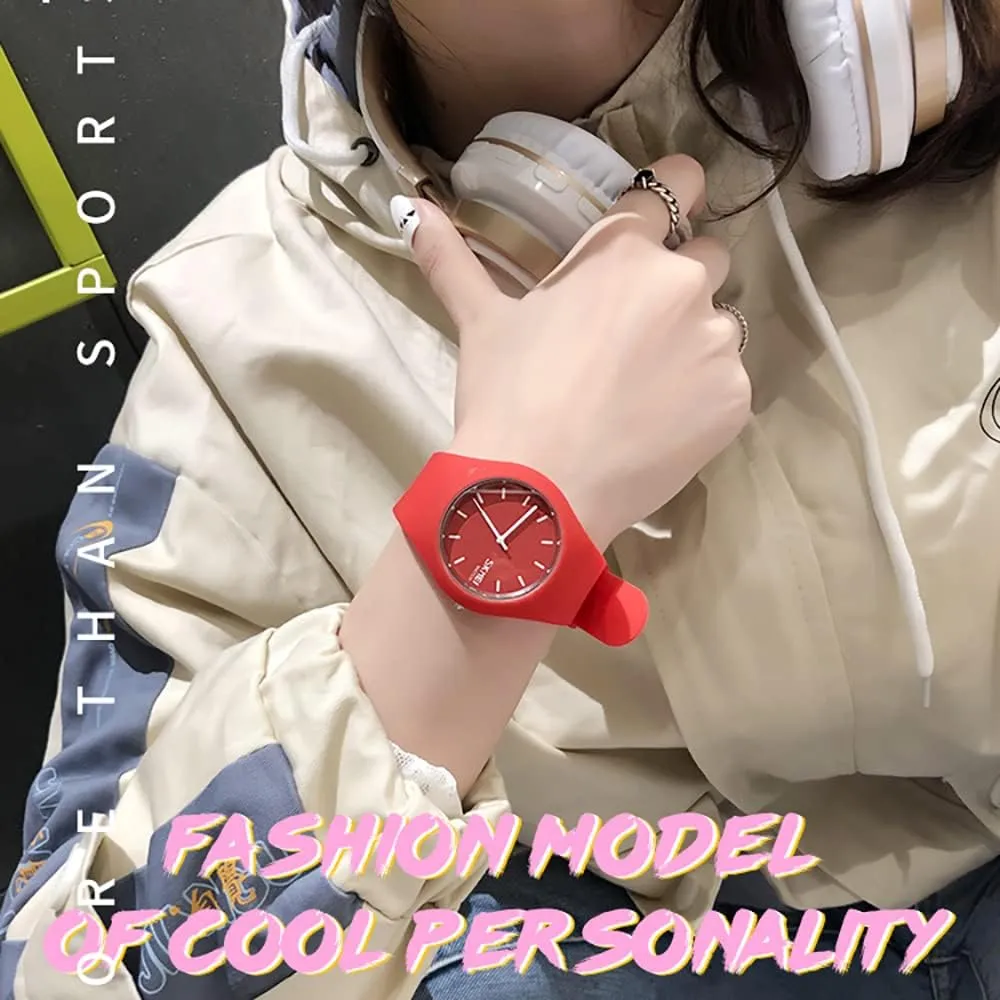 Casual Simple Style generic untraditional suspicion Silicone Strap Women Men Sports Watches 30M Waterproof Gosasa 