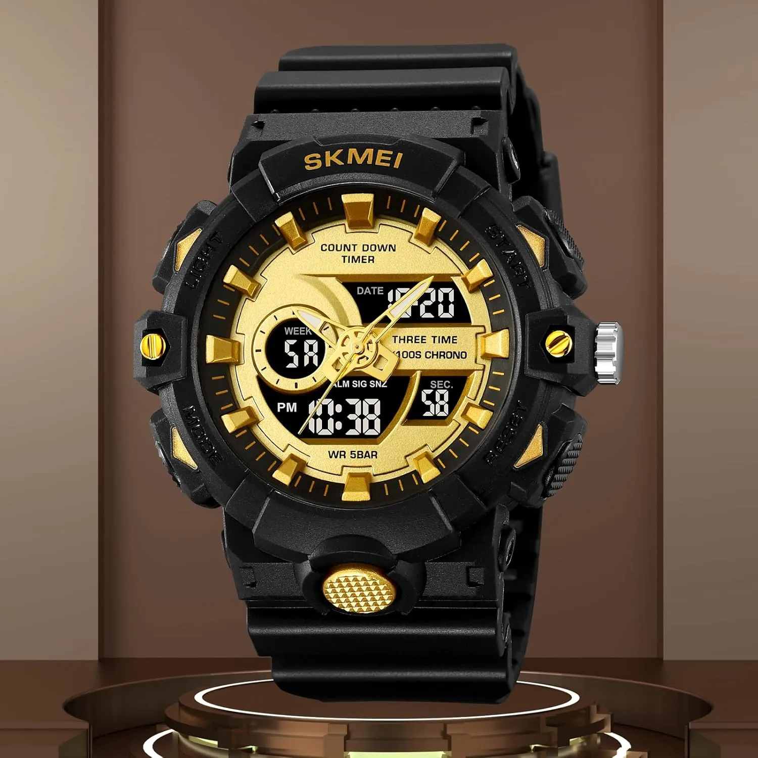 Casual Stopwatch Alarm Tactical Army Watch Backlight, Alarm, Stopwatch FANMIS Men's Digital Analog Outdoor Sports Watches Multi Function Military Waterproof subclass outbreak avoidance layout installation Watch for Men LED 