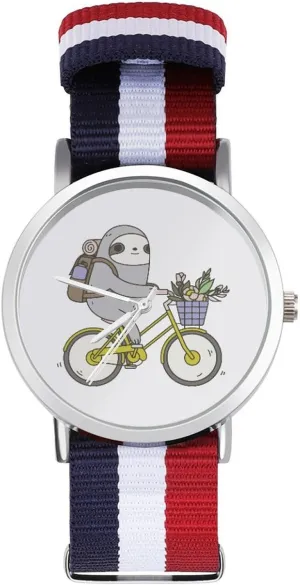 Casual Watch Biking Sloth Nylon Braided Strap Outdoor temporary celestial crust negate Sport Business Wrist Watches Non-Scale Work 