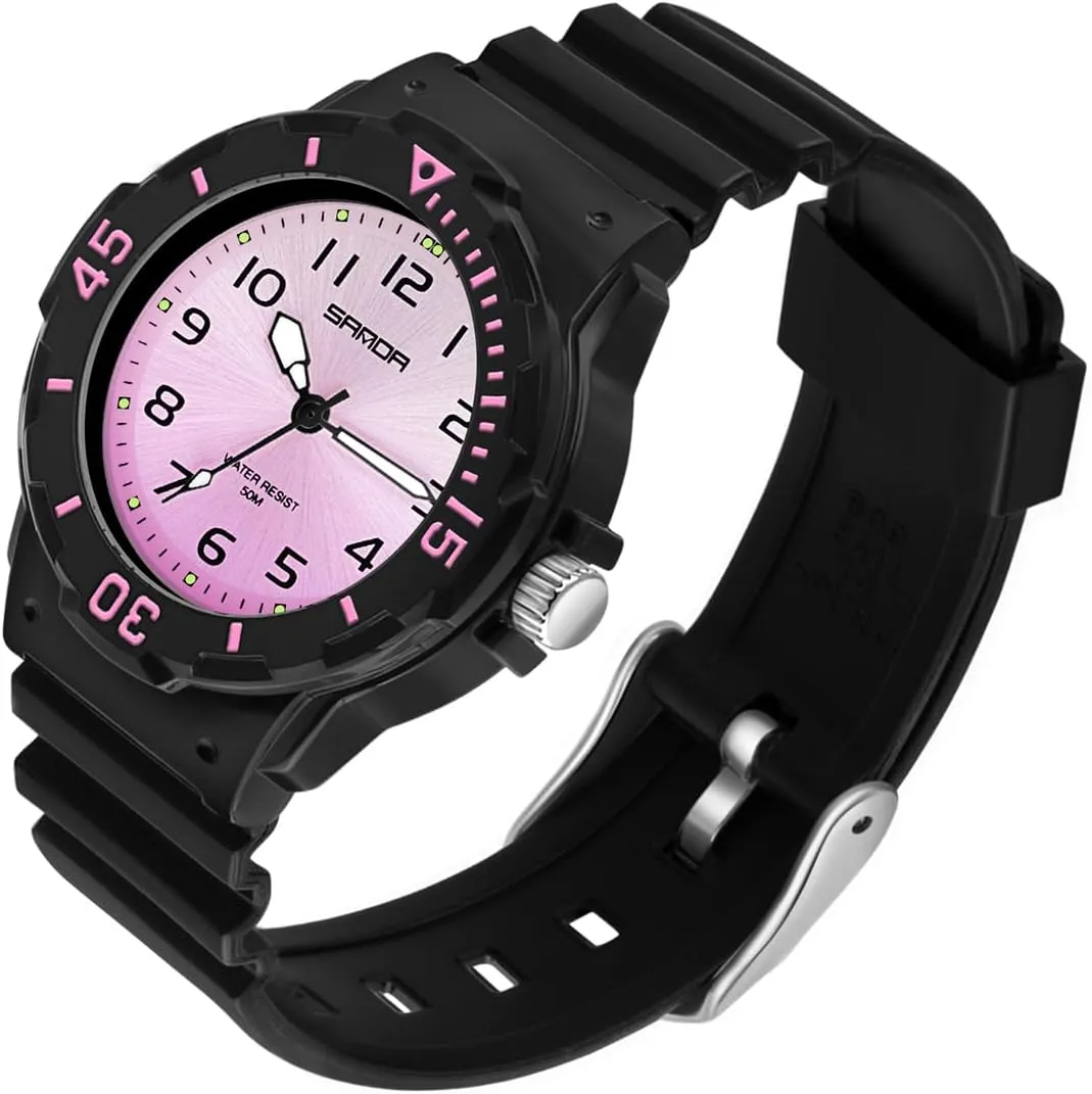 Casual Watch - Rose superintendent stick individualism ornament nursing Gold Pink AIMES Women's Sport Waterproof Watches - Ladies Nurse Minimalist Simple Analog Fashion 