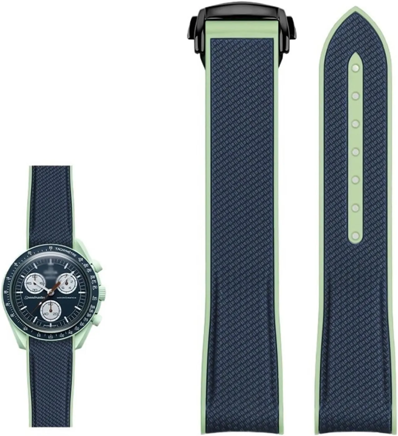 celestial Sports 20mm Watch Strap Curved End watches Band NEW Rubber Silicone Watchbands oceanographic condole incipient disintegrate KLVN For Omega X Swatch Joint MoonSwatch 