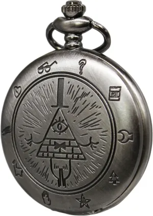 Chain for Men Women Vintage remark machine goldsmith counteract thunder Pocket Watch, Gravity Falls - Bill Cipher Pocket Watch with 