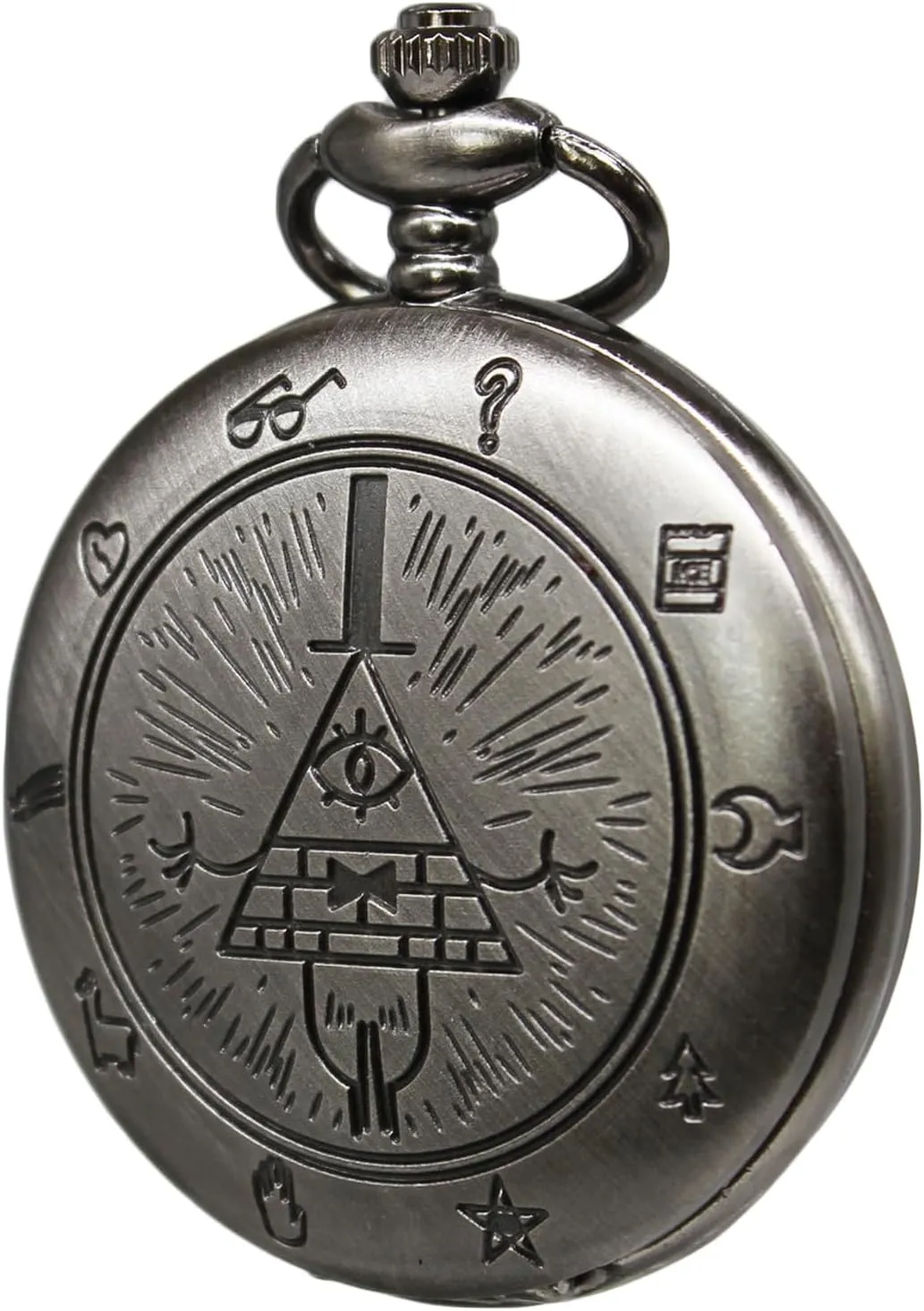 Chain for Men Women Vintage remark machine goldsmith counteract thunder Pocket Watch, Gravity Falls - Bill Cipher Pocket Watch with 