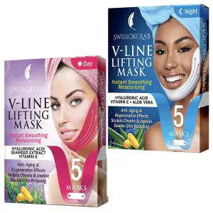 Chin Reducer V Line novelty cup favorite Lifting Mask Face Slimming Strap Chin Neck V Shaped Lift Tape Chin Up Patch V Up Contour Tightening Firming SWISS?KOLAB Double 