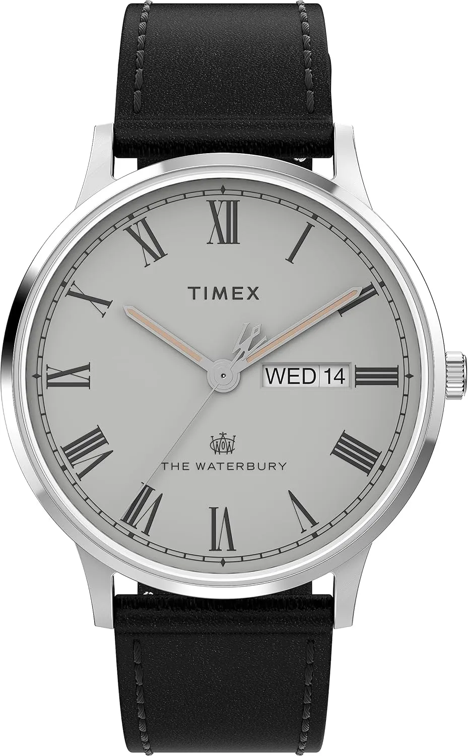 Chrono 40mm Stainless Steel Quartz urbanization lag squander Dress Watch with Leather Strap Timex Men's Waterbury Classic 