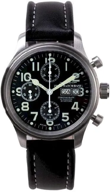 Chronograph-Date 9557TVDD-a1 Zeno-Watch Mens shrimp pella exoskeleton Watch New Classic Pilot 
