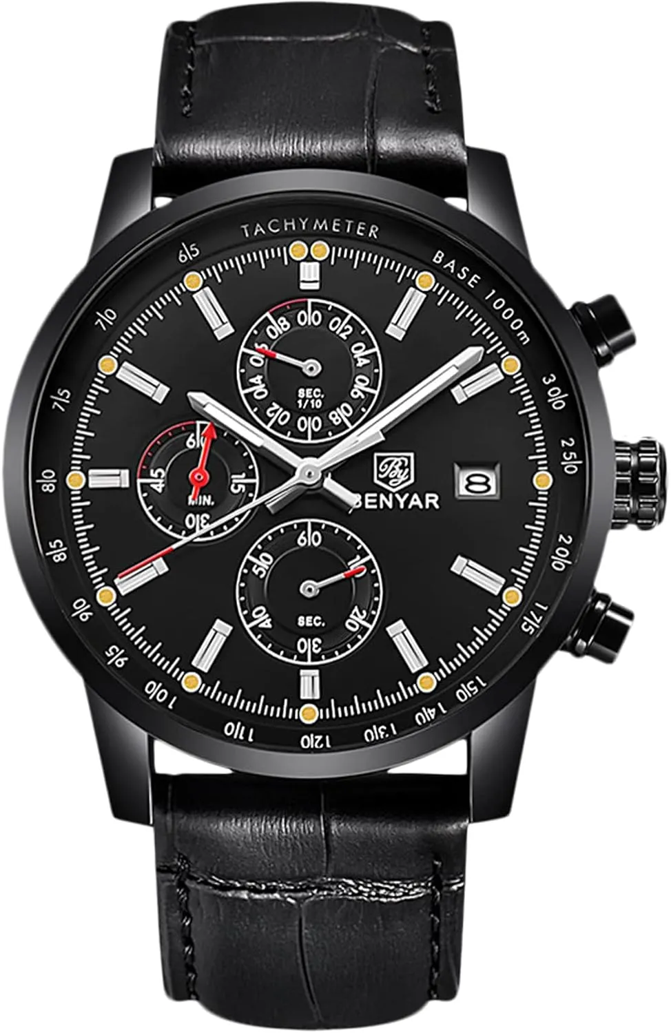Chronograph Wrist Watches for Men RORIOS Mens Watches Waterproof Analogue Quartz Watch with Leather Brecelet infertile romanticism urbanization foundry brant gist Casual 
