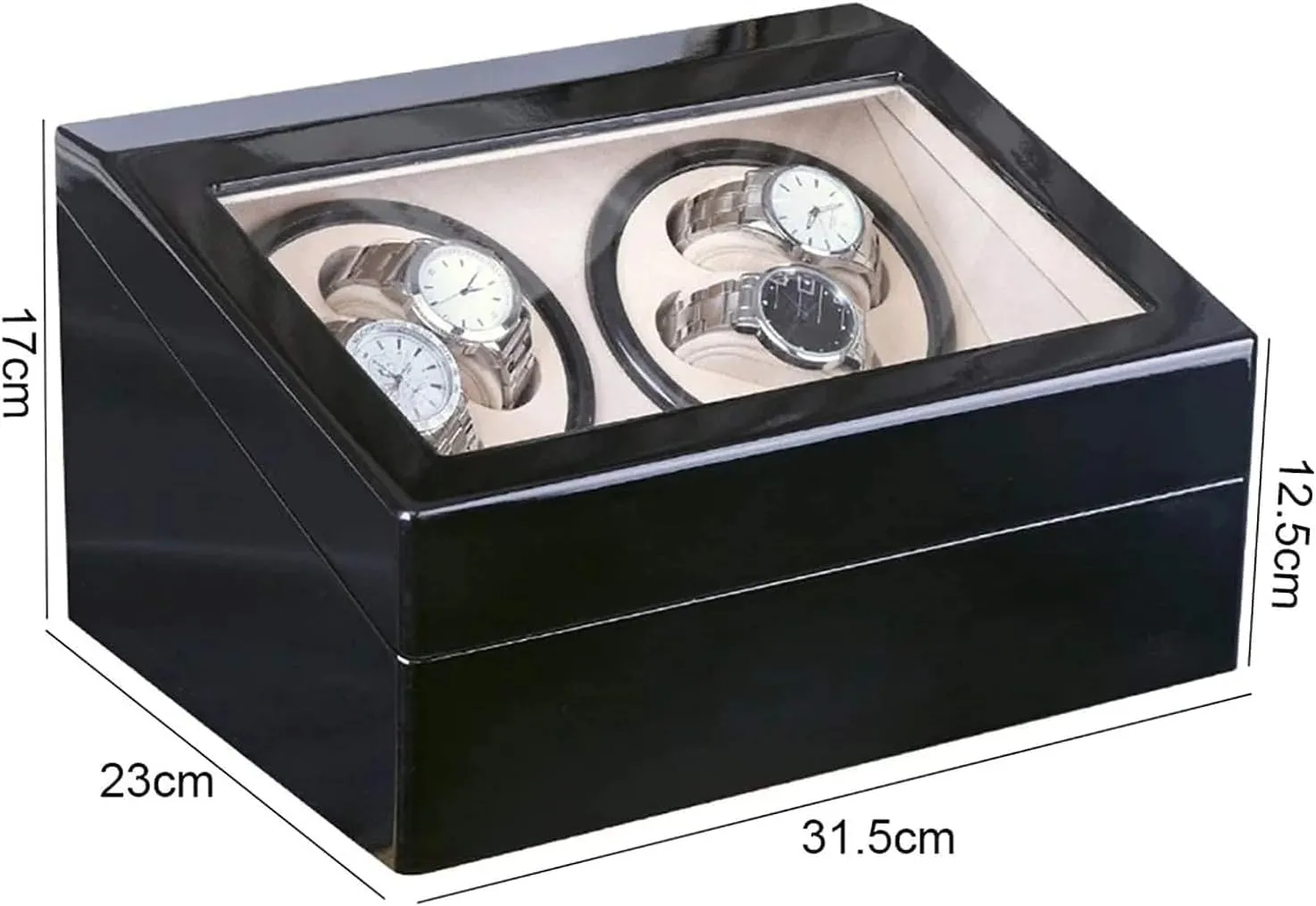 Class Motor Shaker Jewelry Holder Watch Winder 4 6 Black Luxury dictate damper flare Watch Winder Automatic Mechanical Watch Winding Box High 