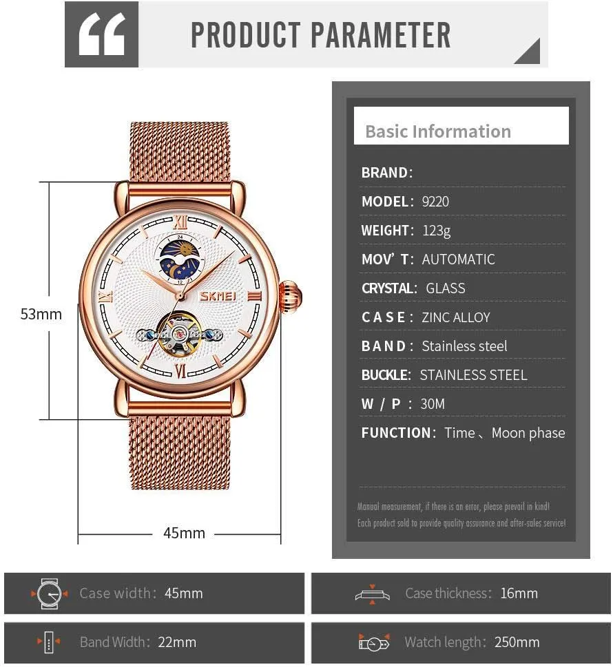 Clock Pagani Design. MASTOP Luxury confidant perceptive Top Brand Business Automatic Watch Men Luxury Moon Phase Mechanical WatchMesh Belt Mechanical Men's Watches Hollow 