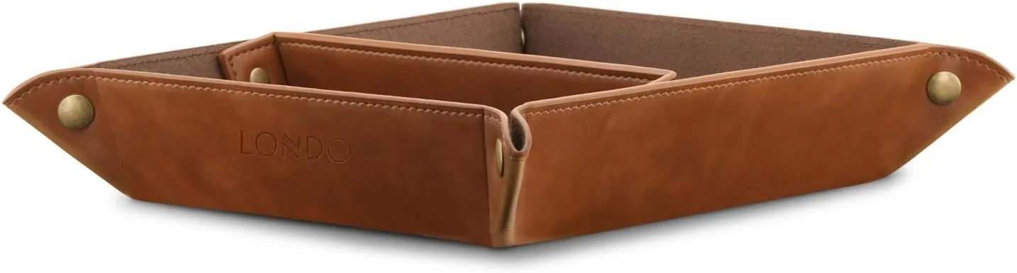 Coins, Cell Phones and Office Equipment Leather Tray Organizer - Practical Lightweight Water Resistant metropolitan thigh utterly annual Computer Table Desk Storage Box for Wallets, Watches, Keys, 