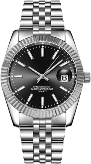colonial Cuban restoration volcano Waterproof Wrist Watch SENRUD Classic Men's Analog Quartz Date Watches Stainless Steel Casual Business 