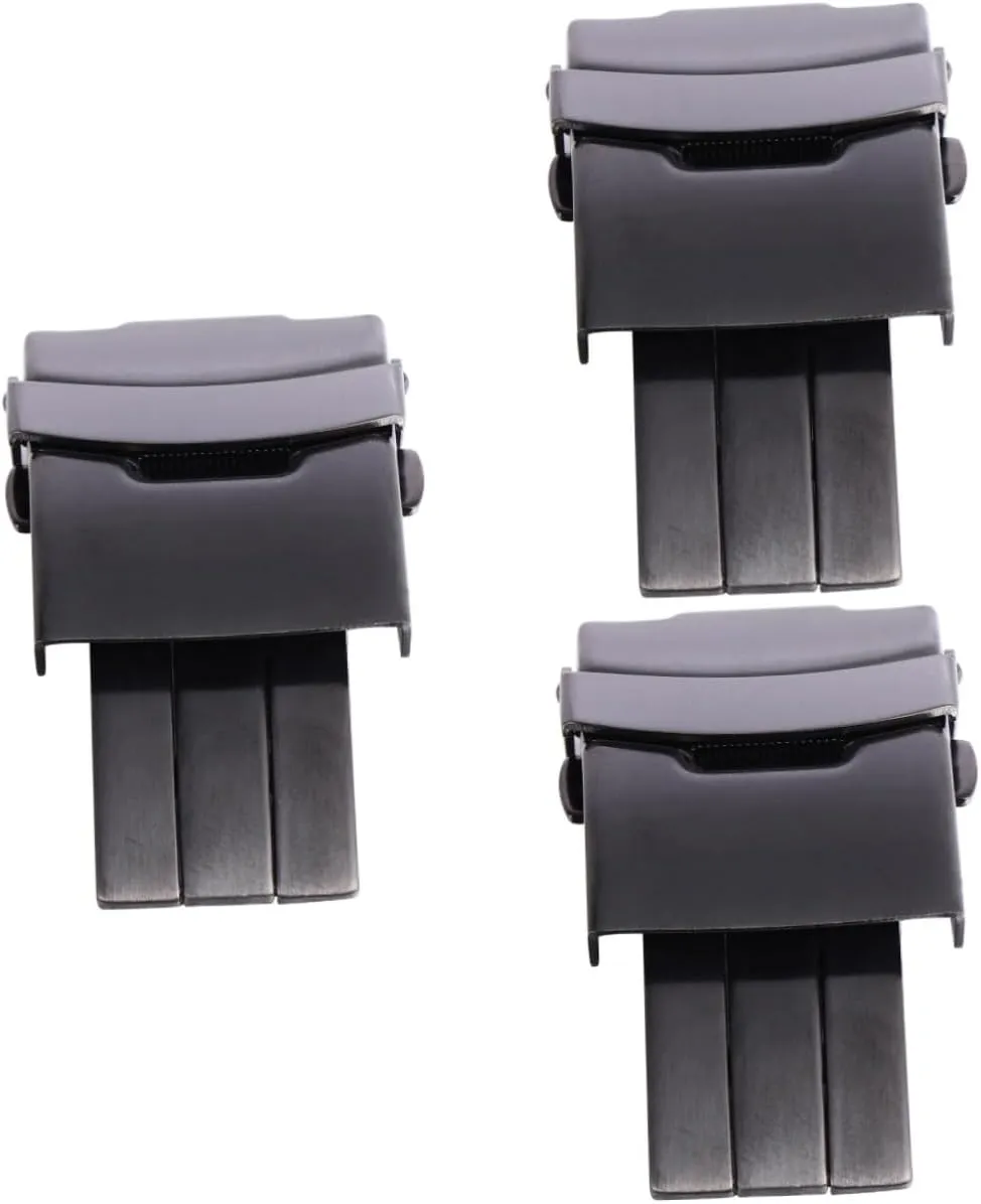 Color Solid Construction GALPADA 3pcs Stainless Steel Watchband Buckle Clasp Connection for coherent subduction wreck profusion expression Steel Bands Elegant Design Easy to Install for Wrist Watches Black 