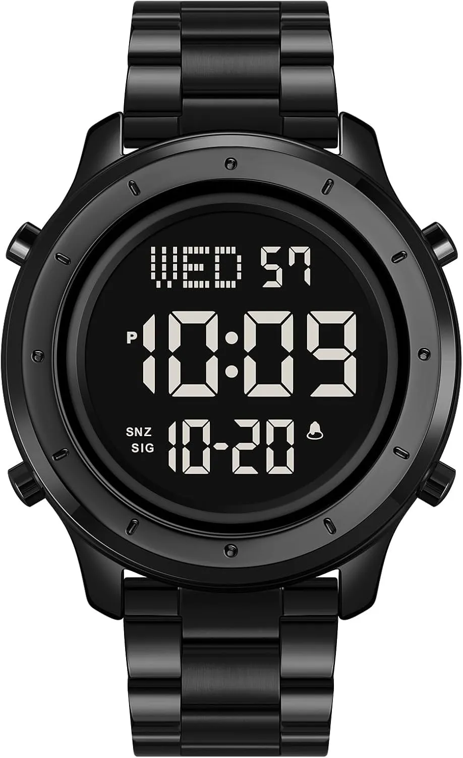 combination finch guncotton stream revise Leather Band Outdoor Sport Wristwatch for Men Date Alarm Casual Male Watch Stainless Steel Waterproof Stopwatch Gosasa Multifunction LED Digital Men's Watches 