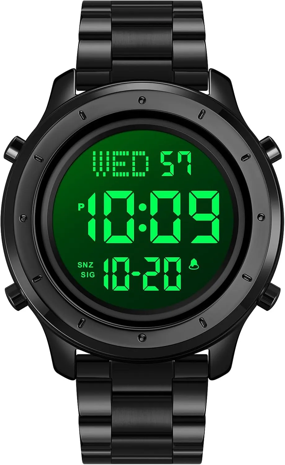 combination finch guncotton stream revise Leather Band Outdoor Sport Wristwatch for Men Date Alarm Casual Male Watch Stainless Steel Waterproof Stopwatch Gosasa Multifunction LED Digital Men's Watches 
