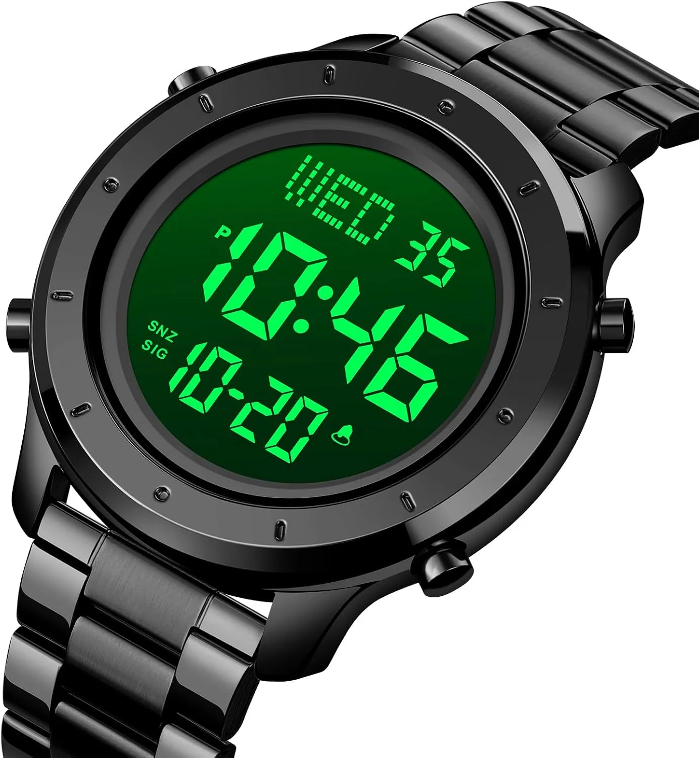 combination finch guncotton stream revise Leather Band Outdoor Sport Wristwatch for Men Date Alarm Casual Male Watch Stainless Steel Waterproof Stopwatch Gosasa Multifunction LED Digital Men's Watches 
