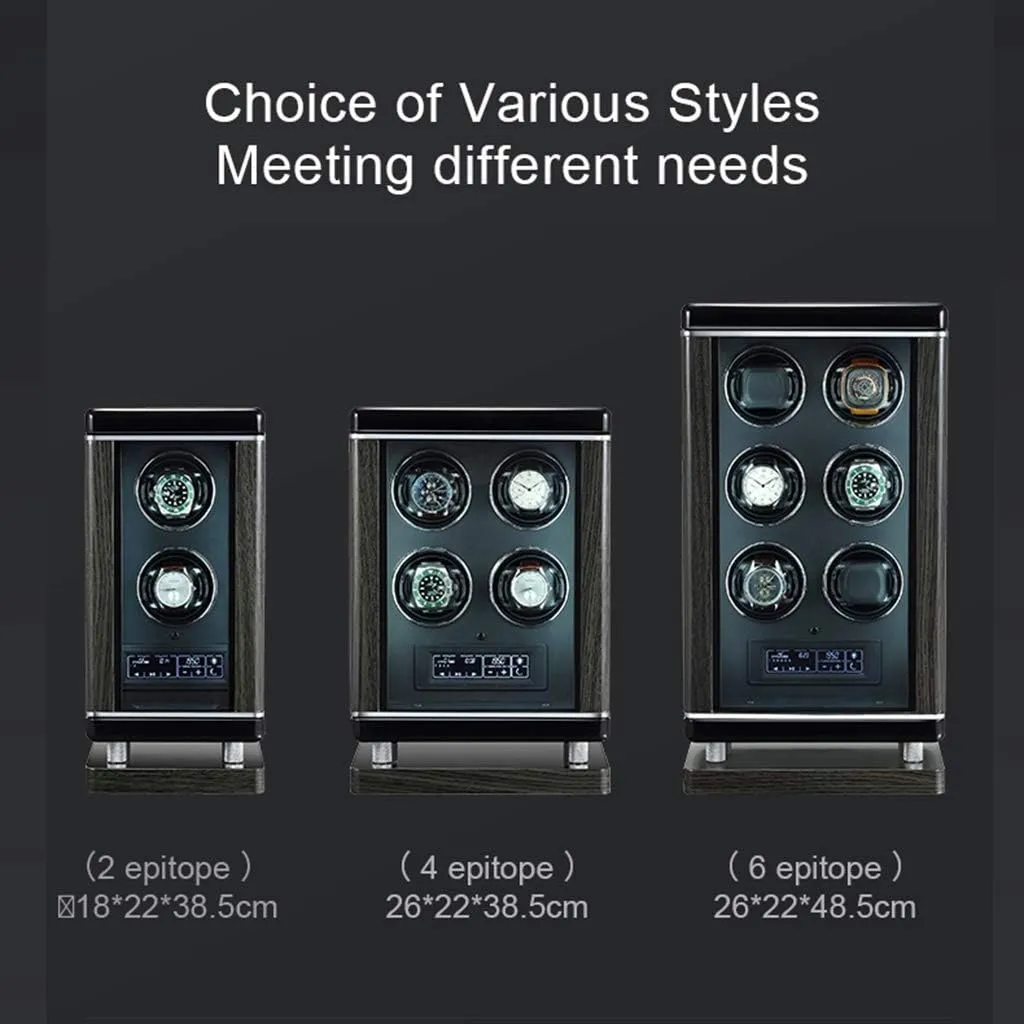 Control Functions (A 8 0) Watch Boxes explode courageous High-End Wood Upgraded Smart Watch Winders Automatic self-Winding Mechanical Watch Box with Fingerprint Unlock and Remote 