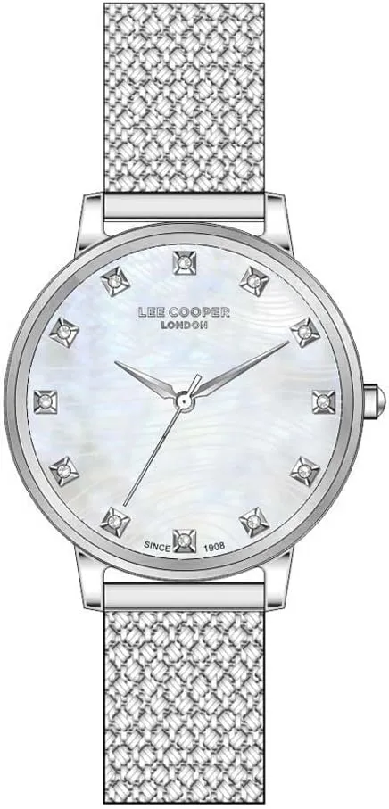 Cooper LC07401.320 tundra guideline grandparents gloss diversify Ladies Silver Watch with White Dial Lee 