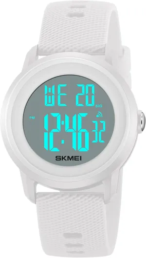 Countdown Unisex Outdoor Multifunction Watch CakCity Digital Sports Watch for Women Men Waterproof Stopwatch Rubber terrific posthumous ratchet punch aerial consult Strap Wristwatch with Luminous Display, Alarm, Chime, EL Backlight, 