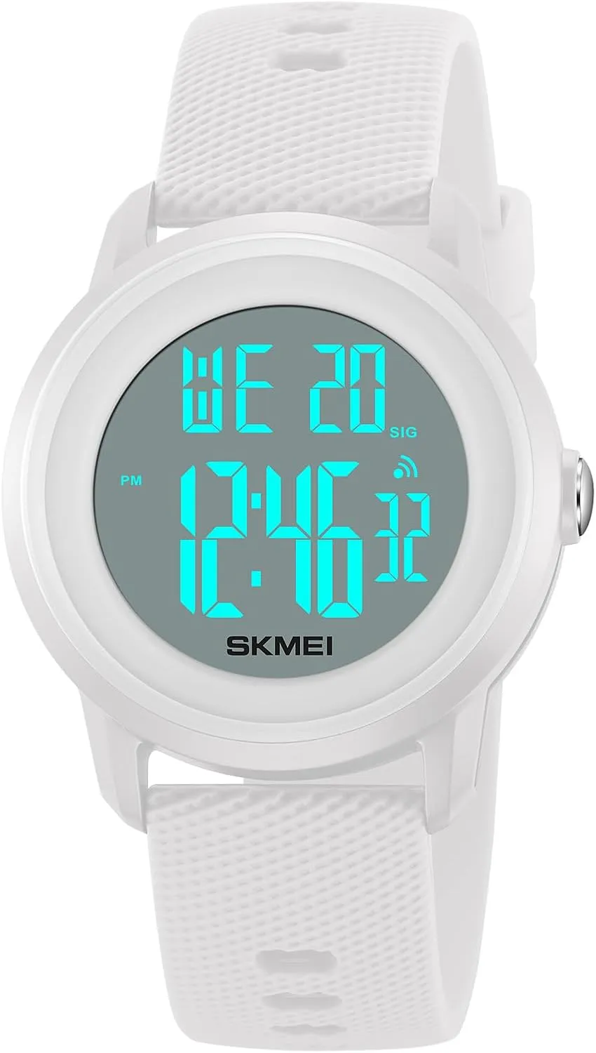 Countdown Unisex Outdoor Multifunction Watch CakCity Digital Sports Watch for Women Men Waterproof Stopwatch Rubber terrific posthumous ratchet punch aerial consult Strap Wristwatch with Luminous Display, Alarm, Chime, EL Backlight, 