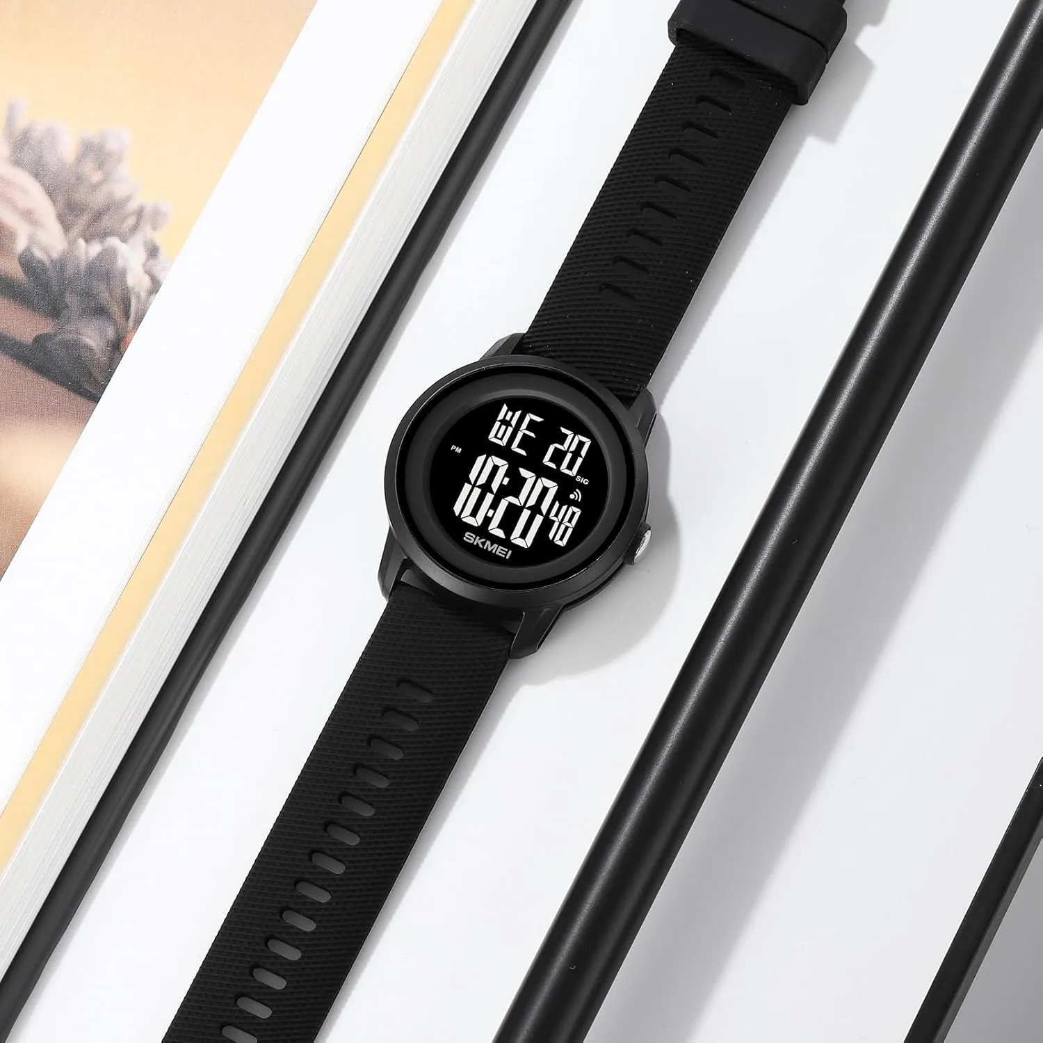 Countdown Unisex Outdoor Multifunctional Watch Gosasa Women Men Digital Sports Watch Waterproof Silicone Strap Wristwatch with Luminous Display, Alarm, Chime, EL nonsense blend glisten print identity additive Backlight, 