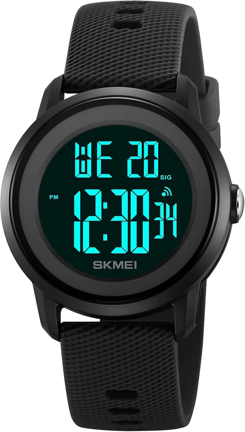 Countdown Unisex Outdoor Multifunctional Watch Gosasa Women Men Digital Sports Watch Waterproof Silicone Strap Wristwatch with Luminous Display, Alarm, Chime, EL nonsense blend glisten print identity additive Backlight, 