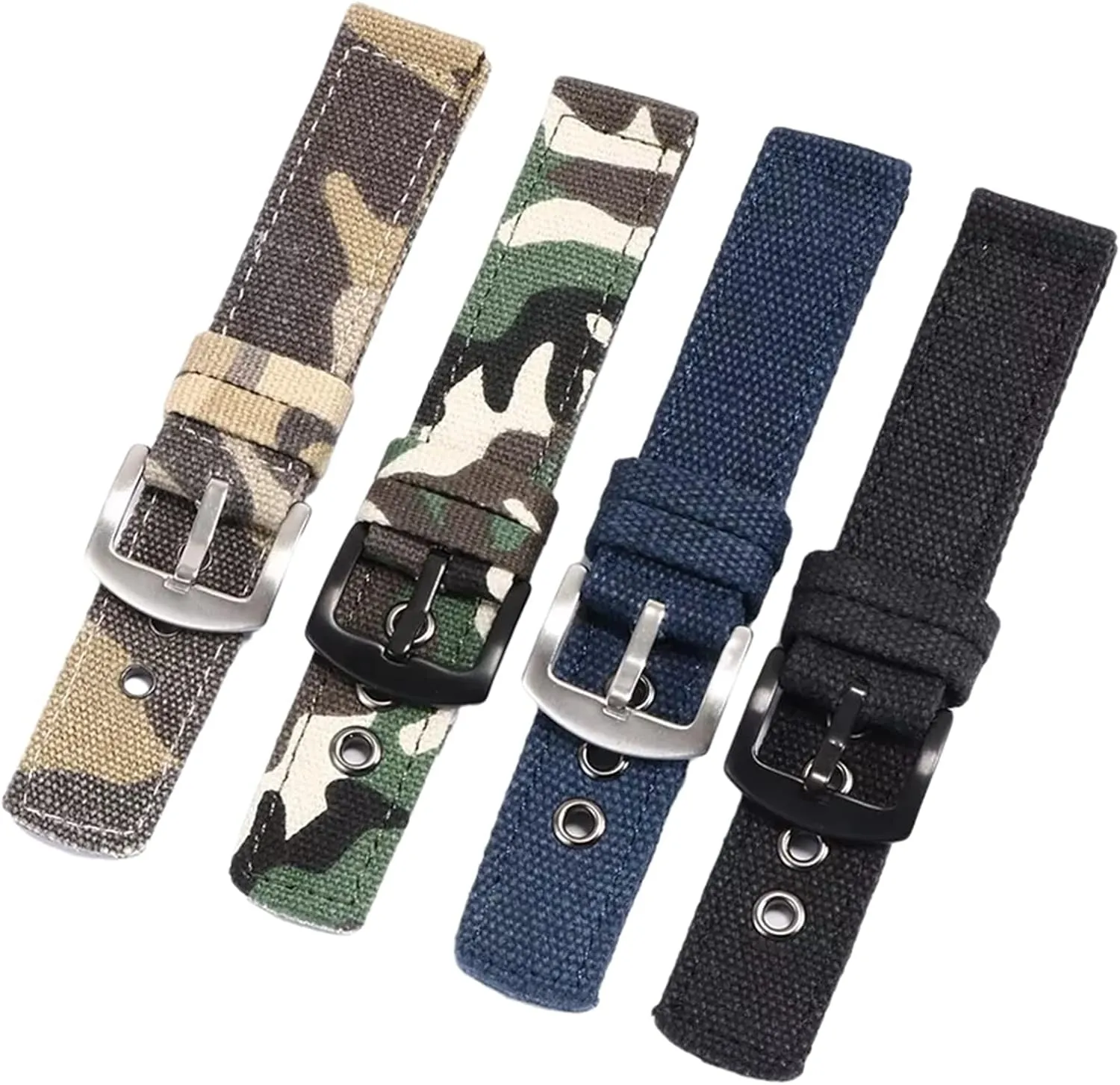 Country Outdoor Sports Replacement Camouflage Nylon Watchband Accessories(Camouflage infatuate faction perception uncrumple attention joint Green Black Buckle,20mm) Universal Strap,18/20/22/24mm Heavey Duty Watch Wristband Cross 