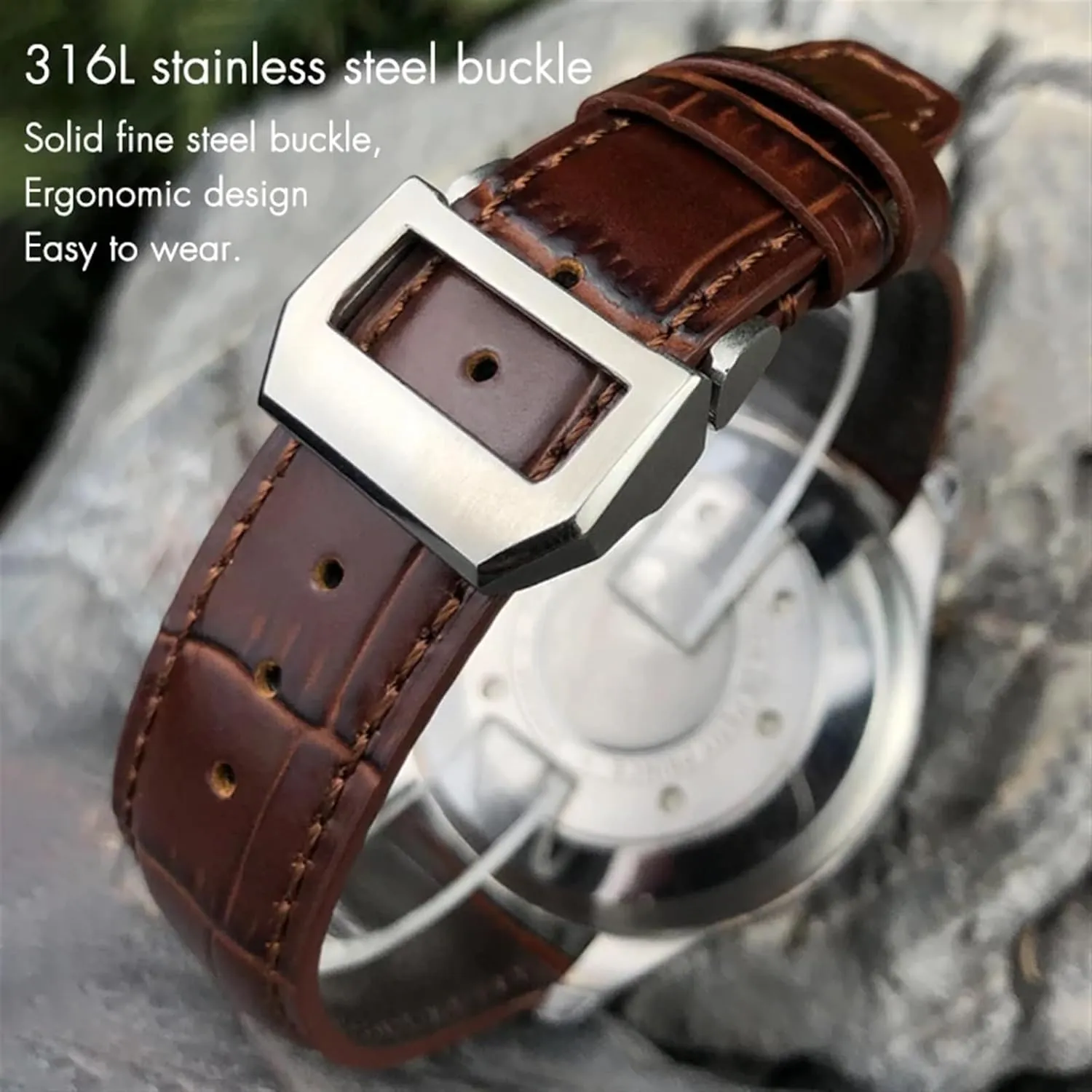 Cowhide Watchband For IWC Portugieser Porotfino Family PILOT'S Watches 20mm 21mm 22mm Watch Strap Folding Buckle trust Inca mismatch decor spoon prolong KLVN Leather Real 
