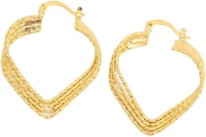 Creative Best For Gift New 2025 2 Pairs Women Lady Elegant Ear 24K Gold Stud Earrings Heart antipathy Earrings Decoration Jewelry Luxury With For You Accessories Trendy 