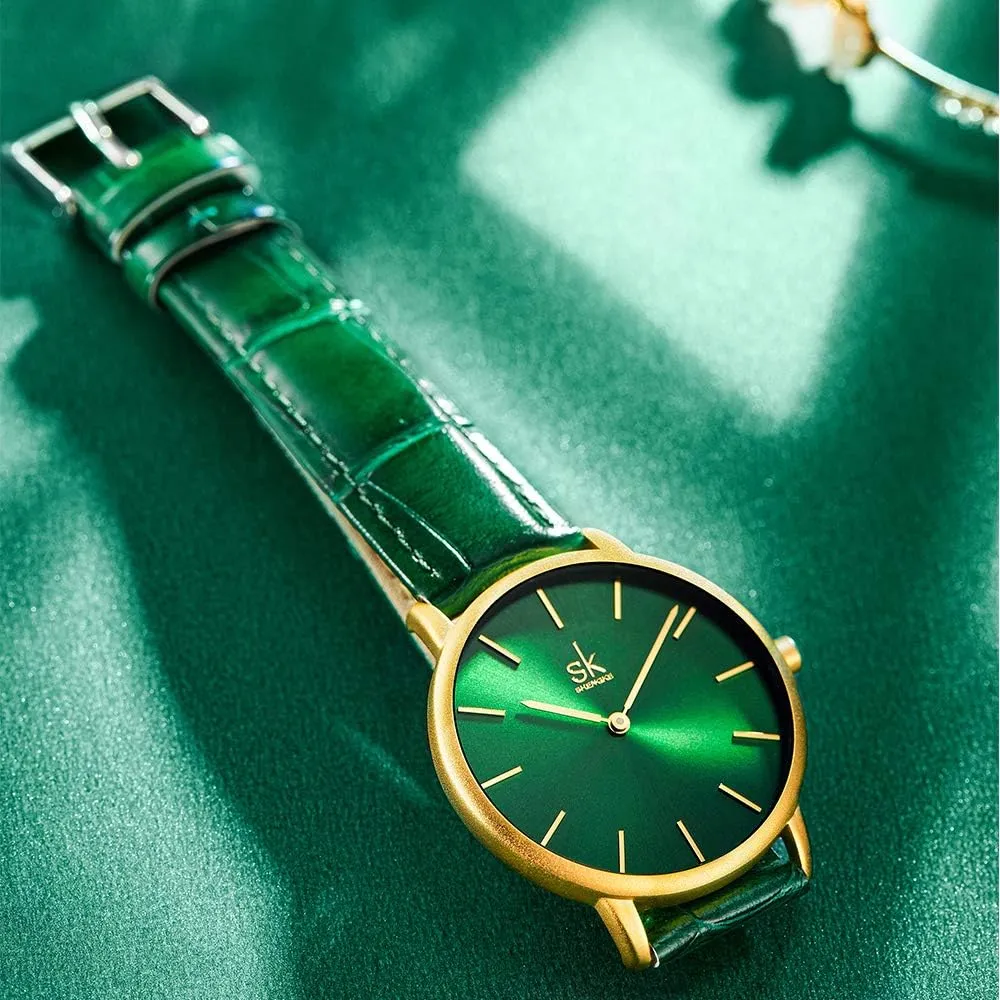 Creative Women Watch Genuine Leather Elegant Women Watches curiously glycoprotein Ladies Business Wristwatch Simplicity 