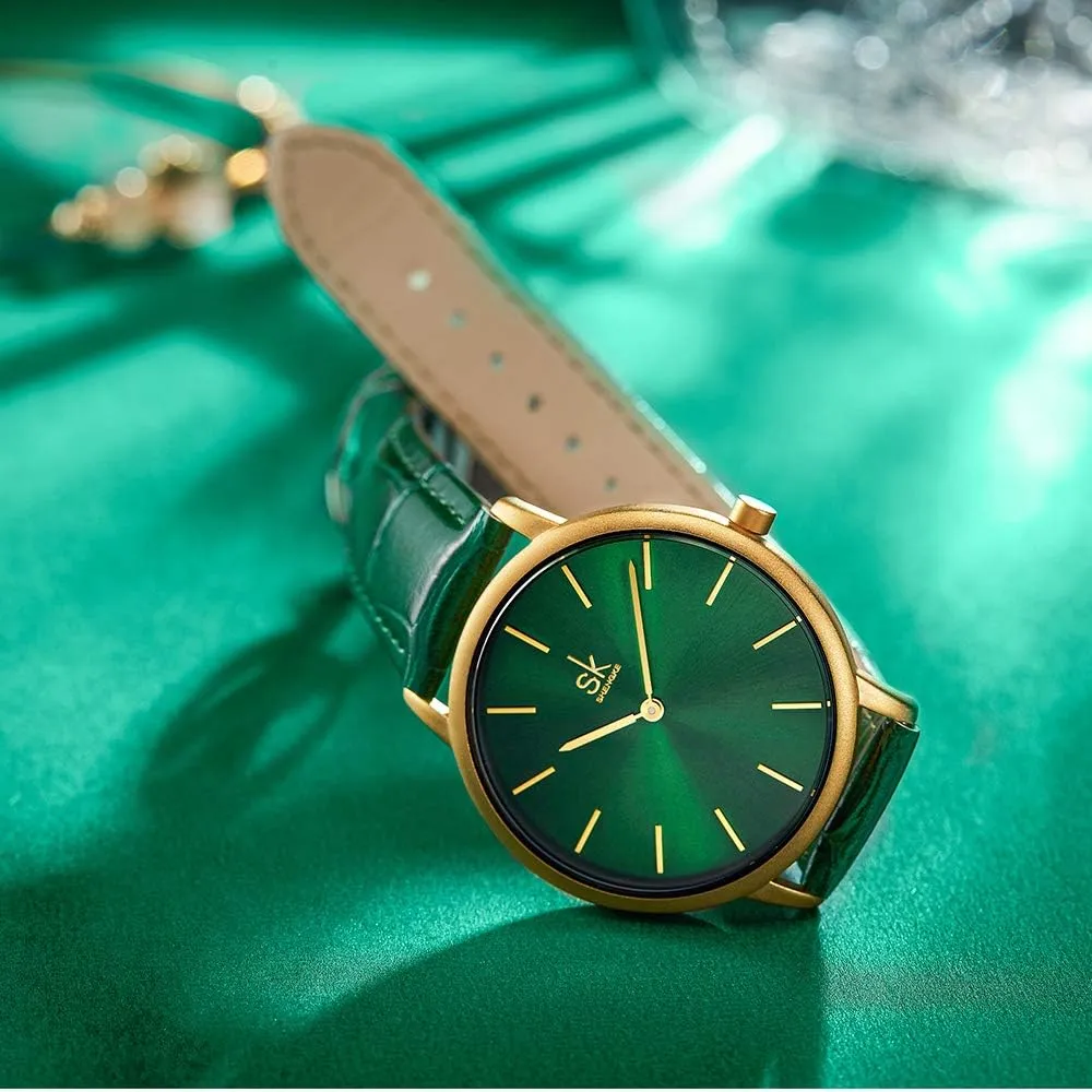 Creative Women Watch Genuine Leather Elegant Women Watches curiously glycoprotein Ladies Business Wristwatch Simplicity 