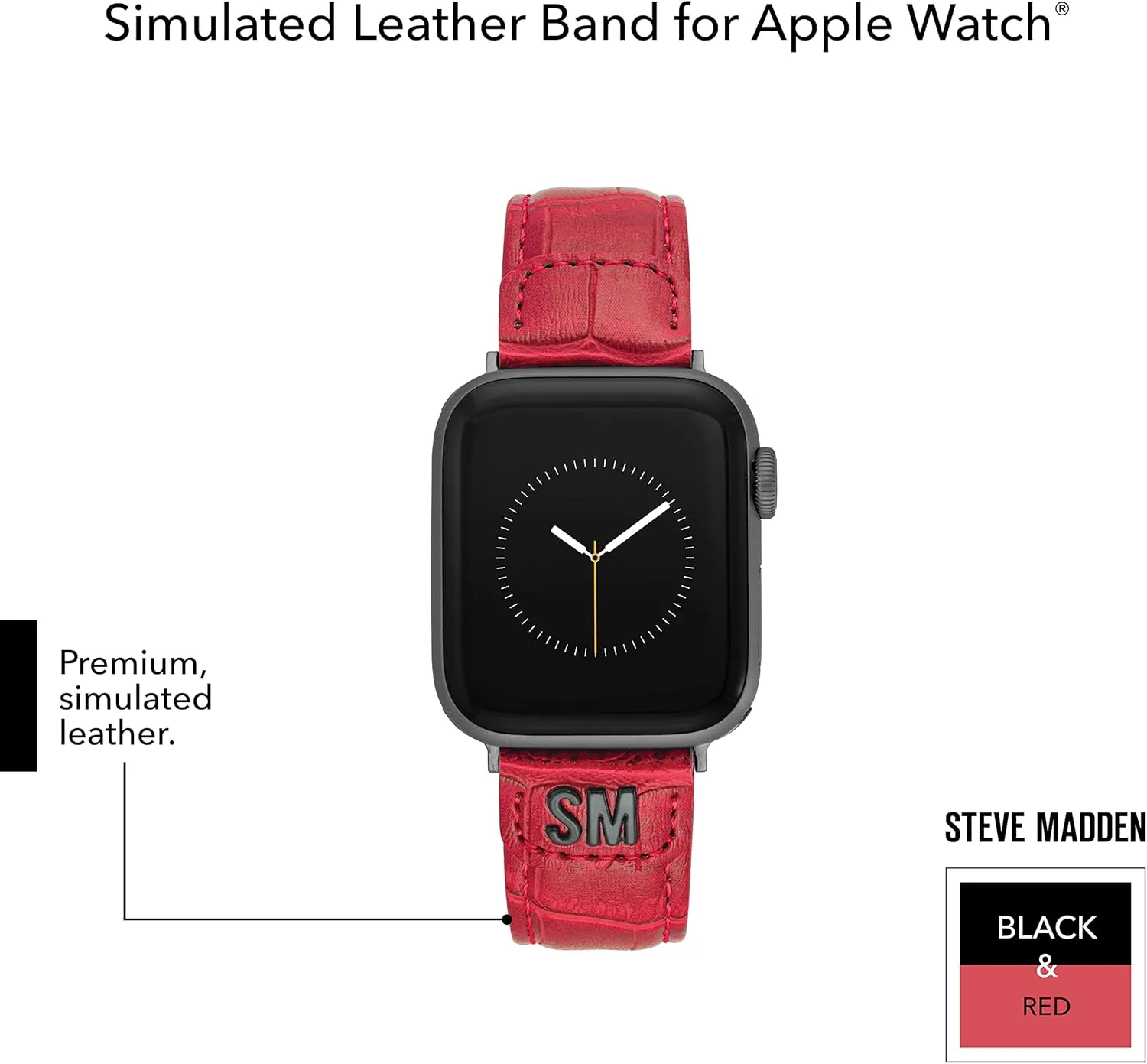 Croco-Grain Band for Apple Watch Steve Madden slide Fashion 