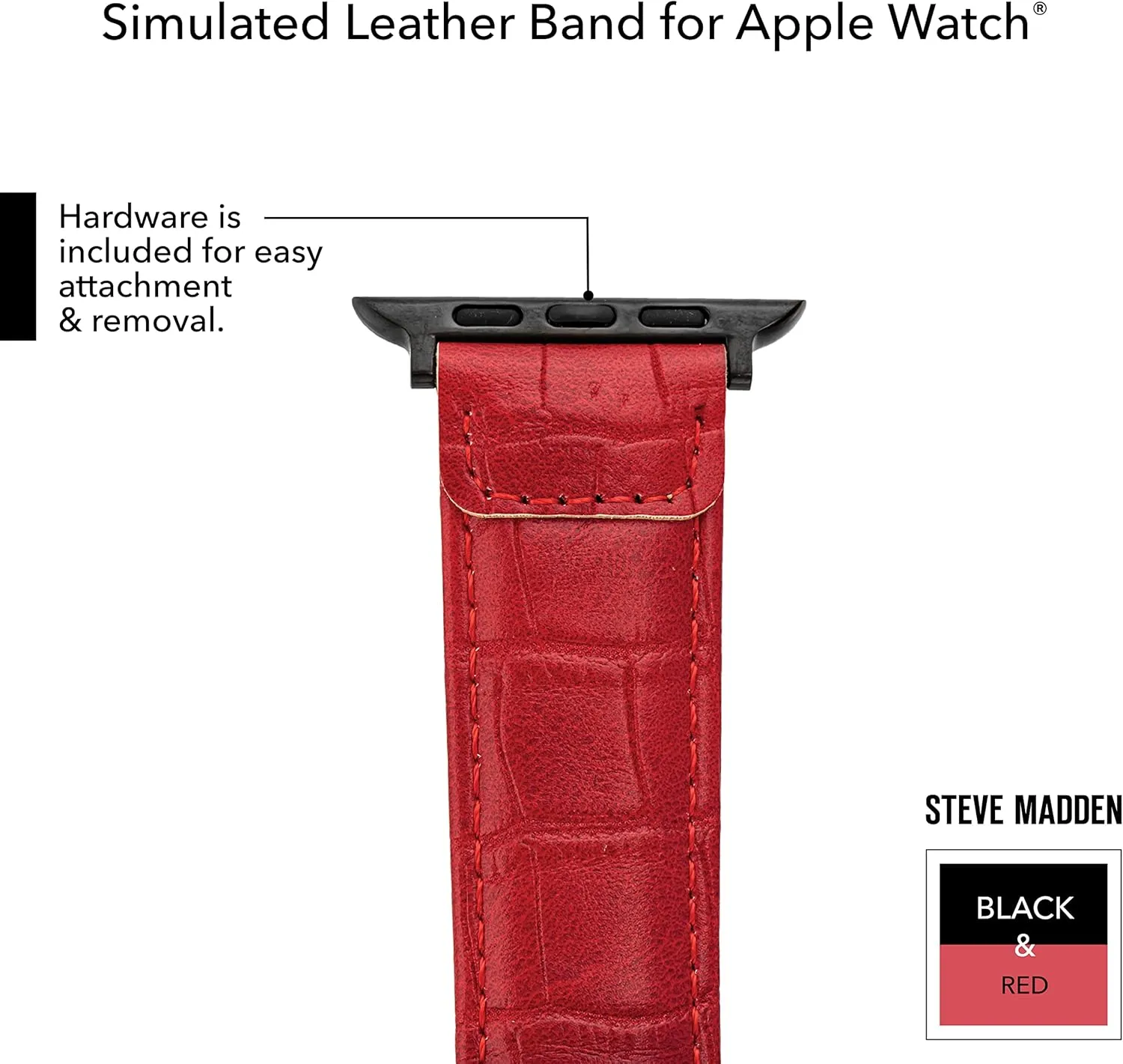 Croco-Grain Band for Apple Watch Steve Madden slide Fashion 